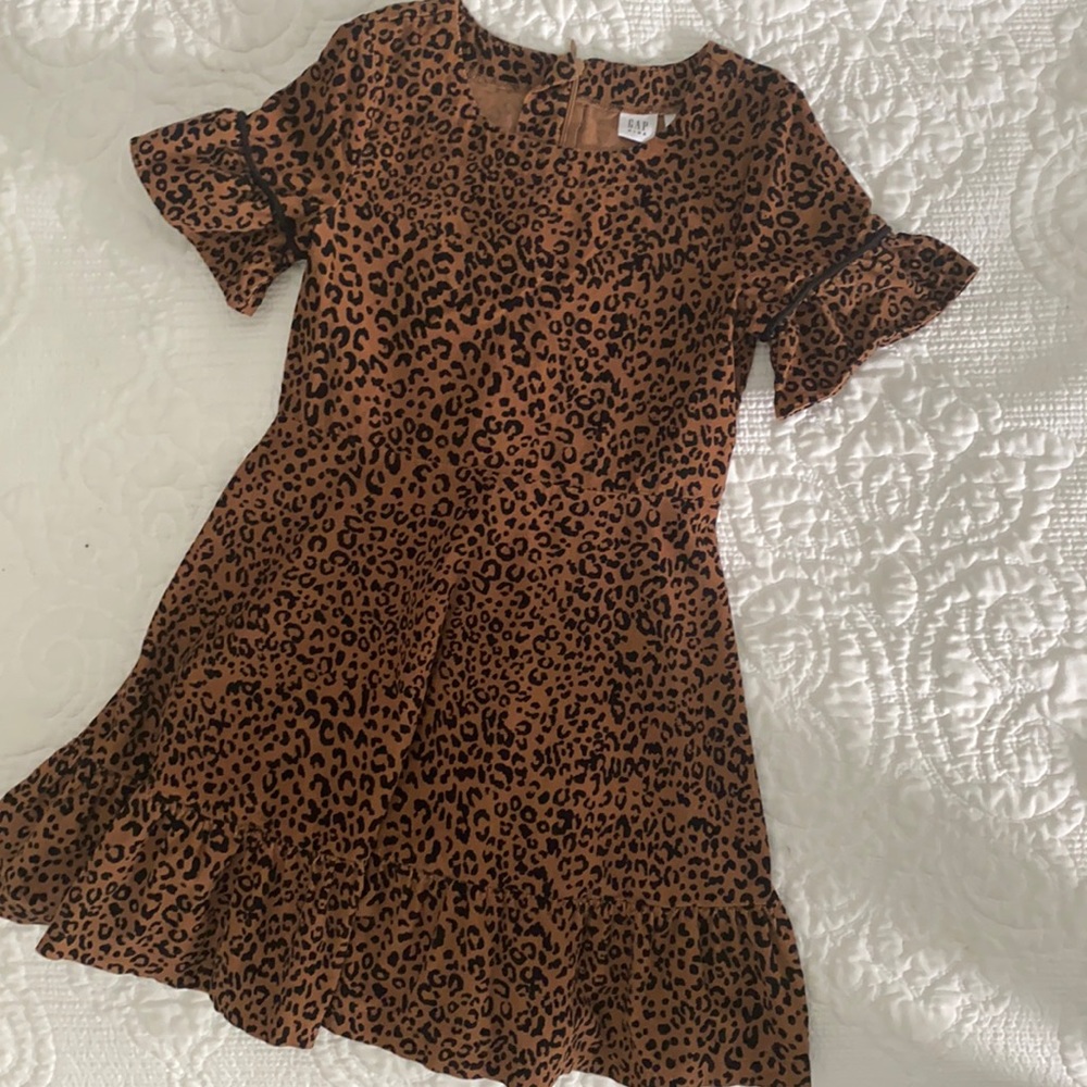 Gap kids corduroy leopard dress